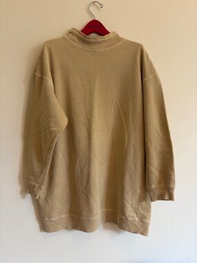 Vintage Moda International Beige Mock Neck Sweater